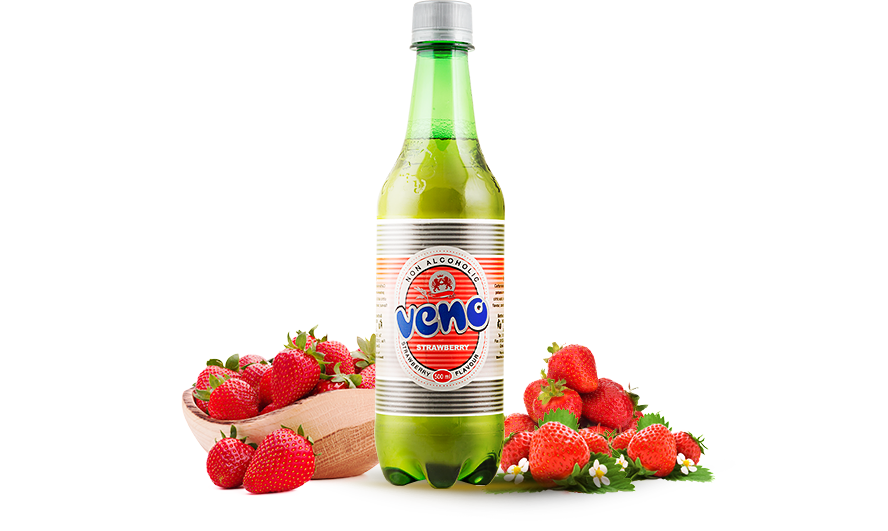 Veno strawberry malt drink